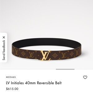 Louis Vuitton Monogram Brown and Gold Belt
